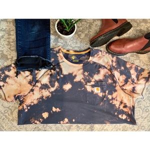 Oversized Bleach Dye Carhartt T-Shirt XL Tall